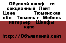 Обувной шкаф 5-ти секционный “Лайт“  › Цена ­ 7 200 - Тюменская обл., Тюмень г. Мебель, интерьер » Шкафы, купе   